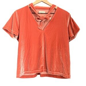 Madewell Velvet Tie-Front Top